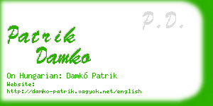 patrik damko business card